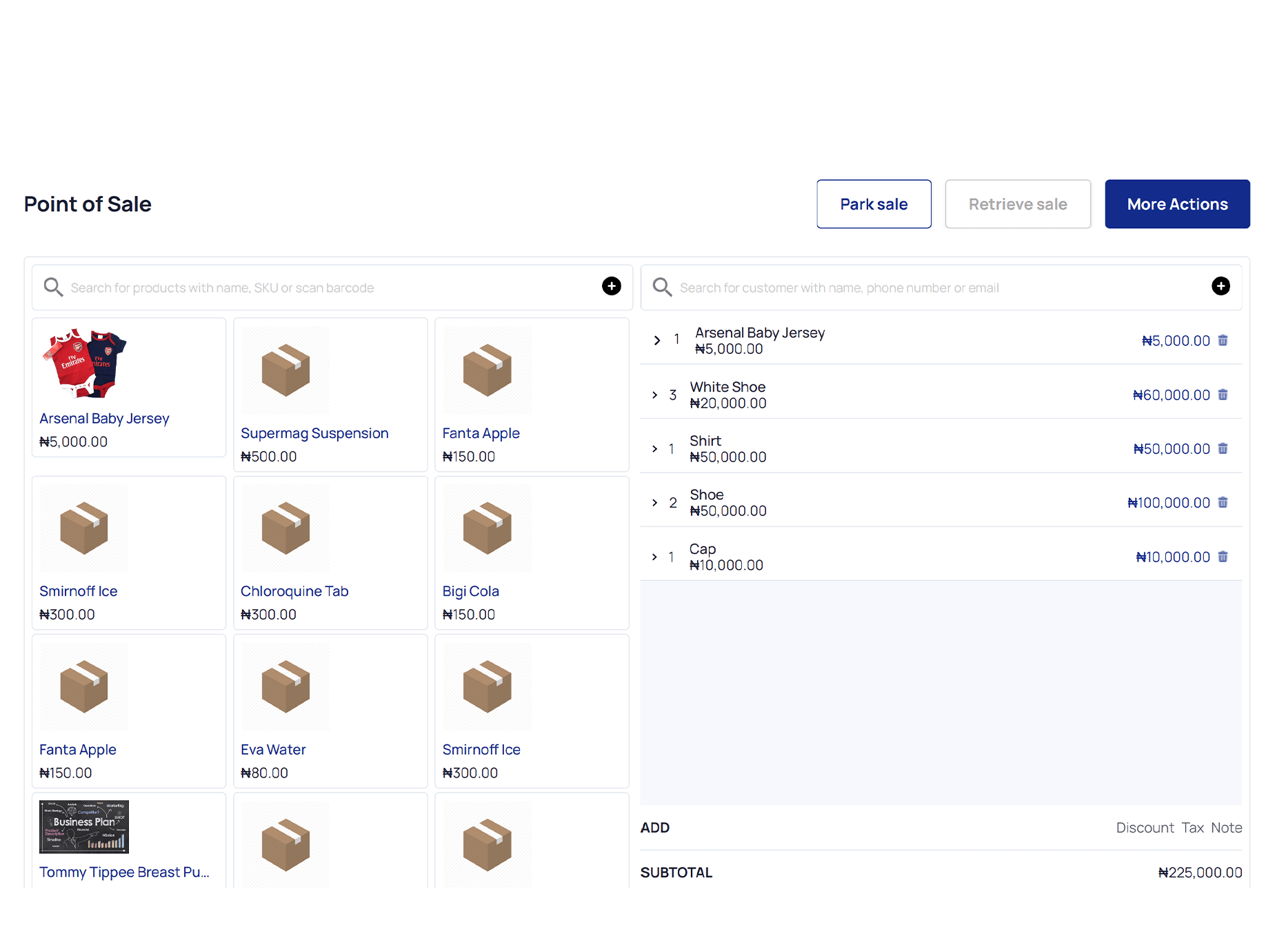 Restaurant POS and sales dashboard