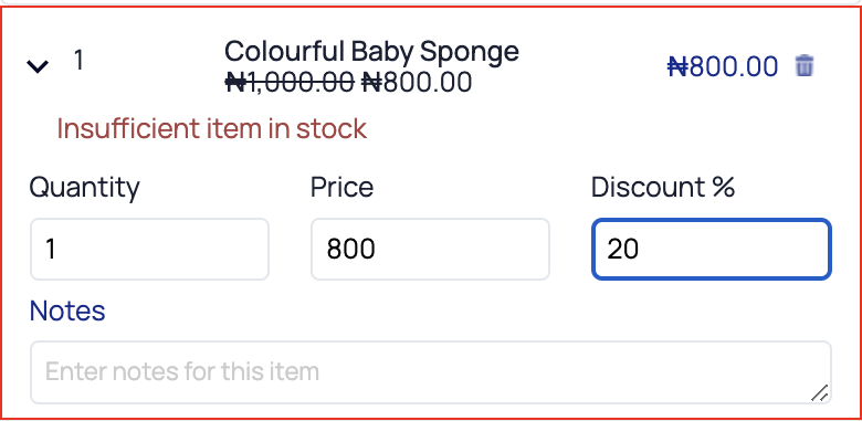 Invoice and payment tracking screenshot